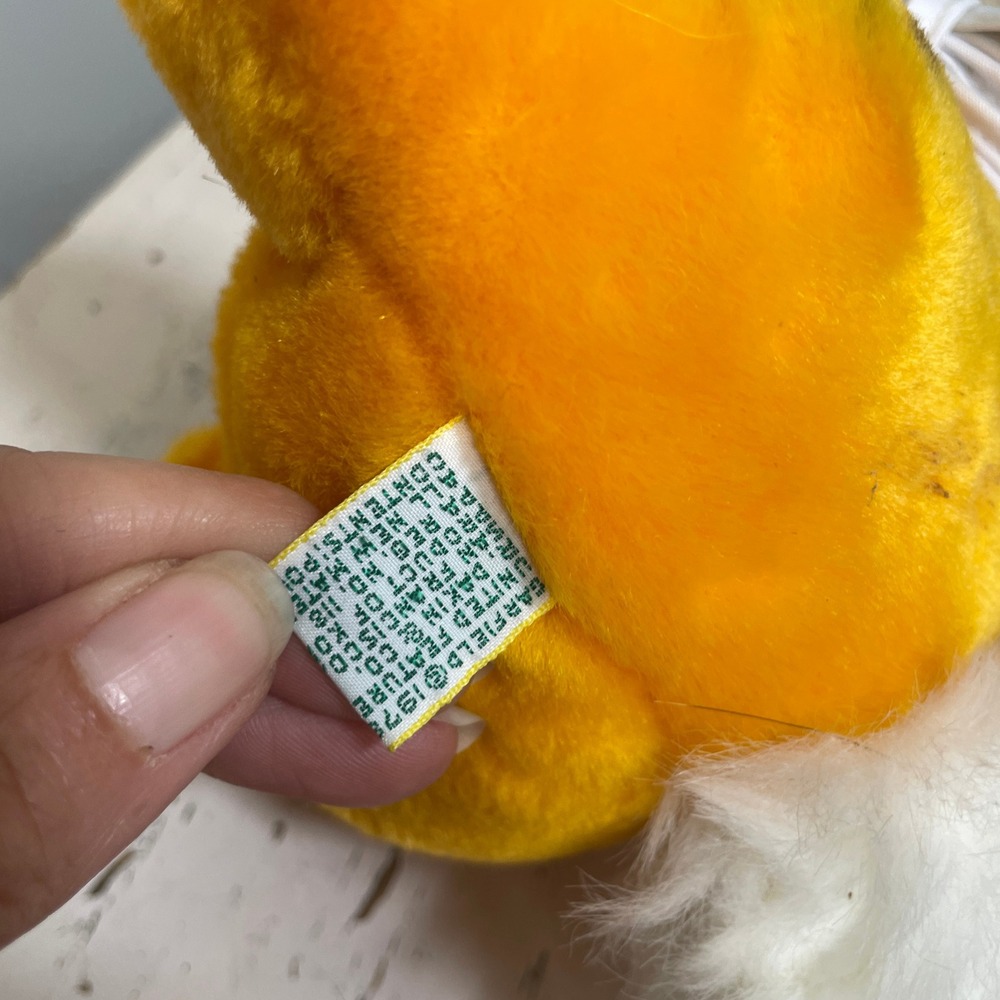 Vintage 1981 Dakin Garfield Easter Bunny Plush with Carrot 12" Stuffed Animal - Picture 8 of 10